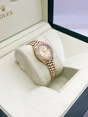 Rolex Ladies President Datejust 69178 Diamond Dial 18K Yellow Gold Box Paper