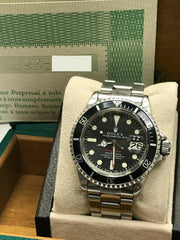Vintage RED Rolex Submariner 1680 ORIGINAL DIAL Mark 4 Box & Papers 1970