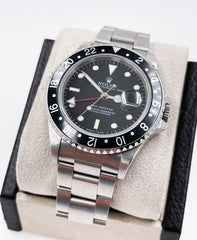 Rolex GMT Master 16700 Black Bezel Stainless Steel Box Papers