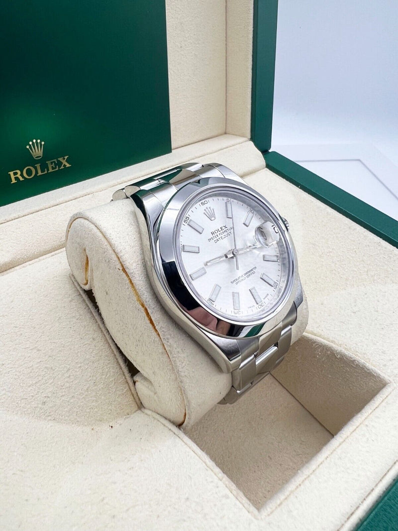 Rolex 116300 Datejust II 41mm Silver Dial Stainless Steel Box Paper 2016