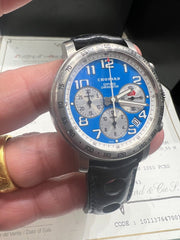Chopard Titanium Mille Miglia Ref 2894/2 Blue Dial Box Paper