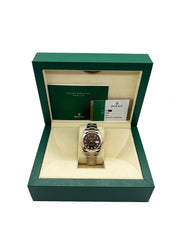 Rolex 126301 Datejust 41 Chocolate Diamond Dial 18K Rose Gold Steel Box Paper