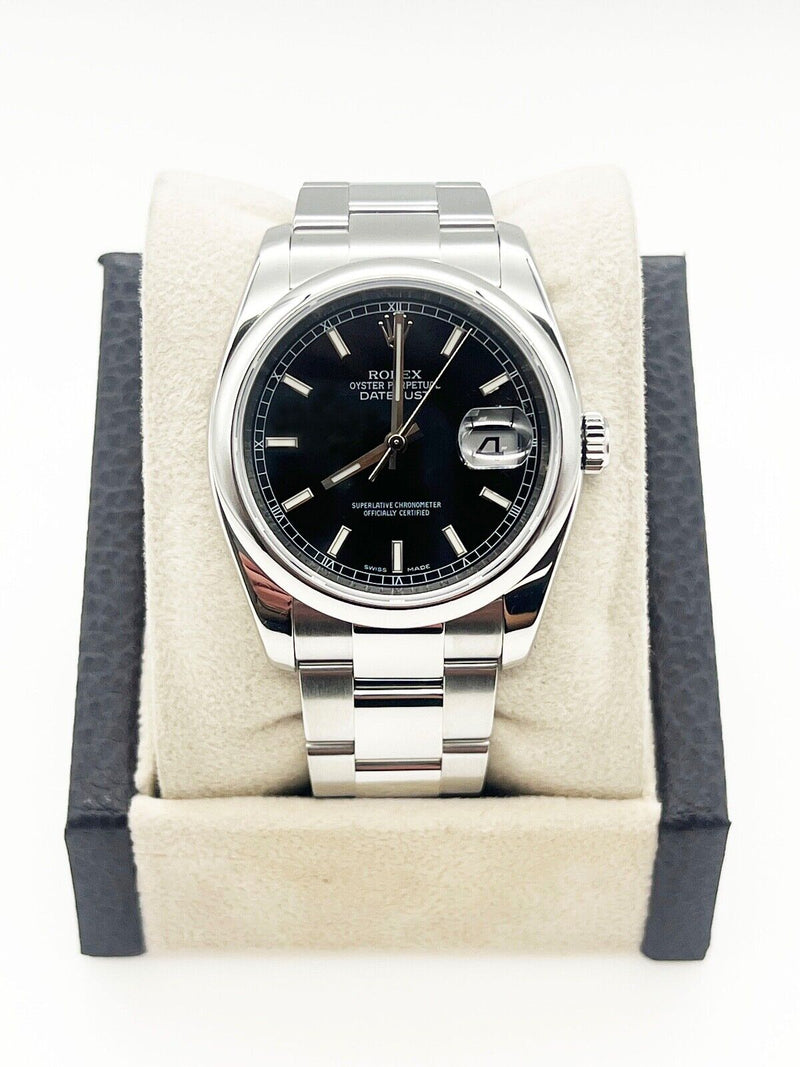 Rolex 116200 Datejust Black Dial Stainless Steel