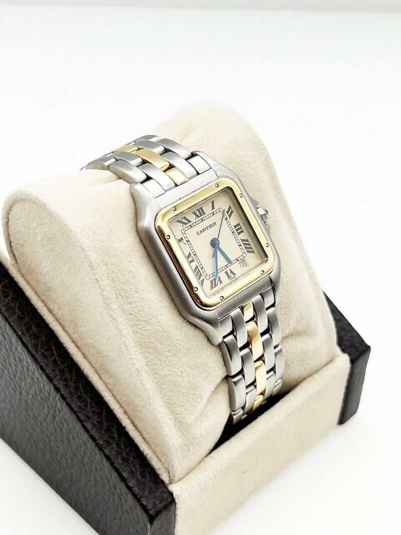 Cartier 187949 Panthere One Row 18K Yellow Gold Stainless Steel Midsize