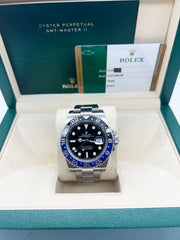 Rolex GMT Master II 116710BLNR Batman Black Blue Stainless Box Paper 2015