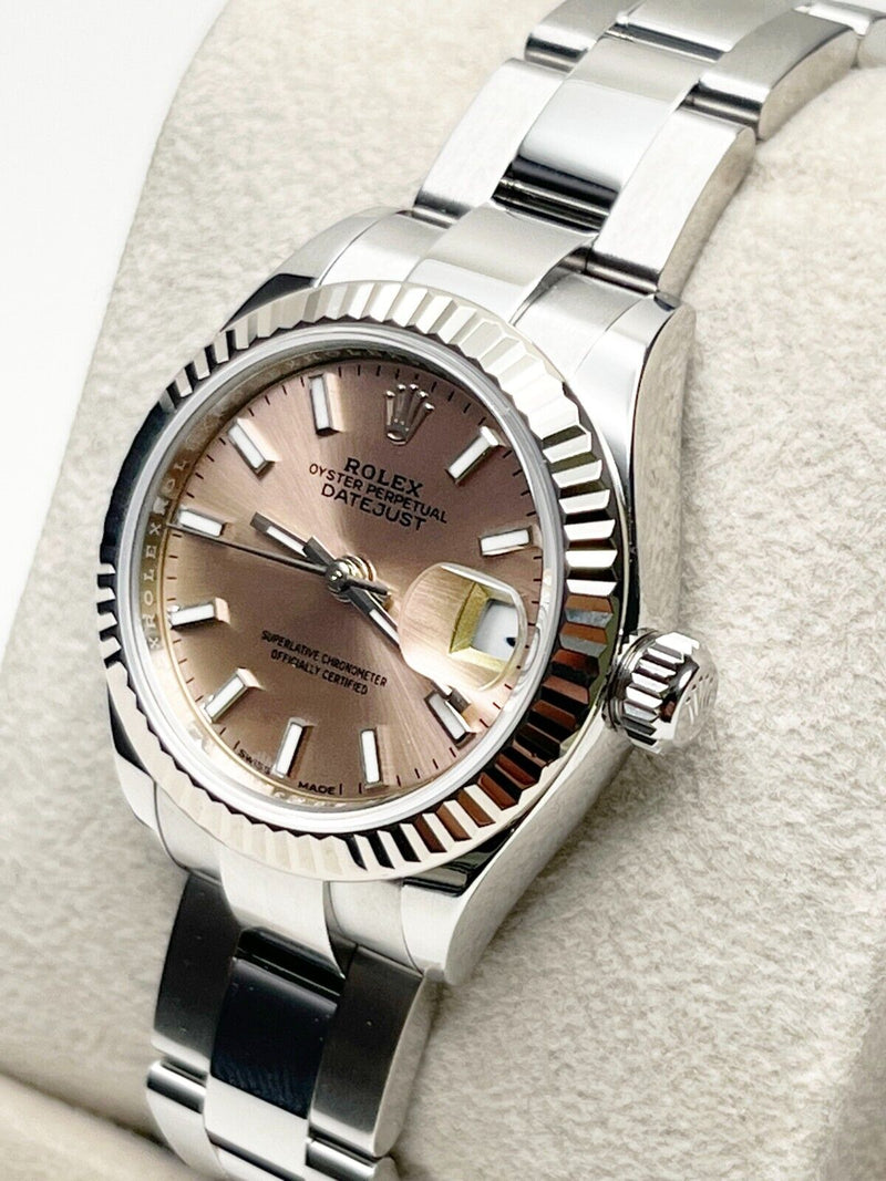 Rolex 279174 Ladies Datejust 28mm Pink Dial Stainless Steel Box Paper