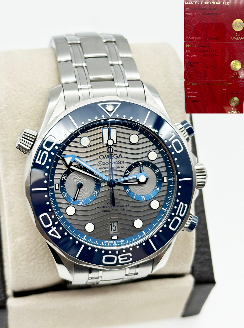 Omega 210.30.44.51.06.001 Seamaster Chronograph Stainless Steel Paper