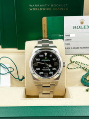 Rolex Air King 116900 Black Dial Stainless Steel Box Paper 2019