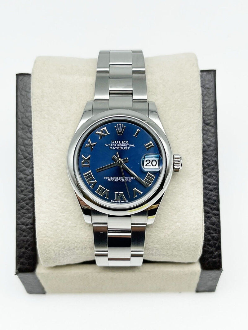 Rolex Datejust Midsize 278240 Blue Roman Dial Steel 31mm Box Paper 2022