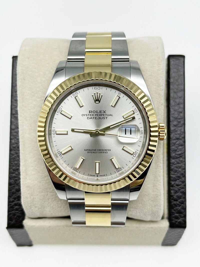 Rolex 126333 Datejust 41 Silver Dial 18K Yellow Gold Stainless Steel