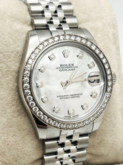 Rolex 178384 Datejust Midsize 31mm Factory MOP Diamond Dial and Bezel Steel