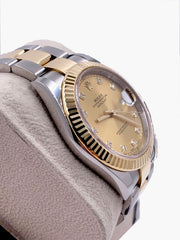 Rolex 126333 Datejust 41 18K Gold and Steel Champagne Diamond Dial Box Papers