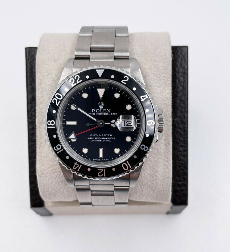 Rolex GMT Master 16700 Black Bezel Stainless Steel Box Papers