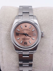 Rolex 176200 Ladies Oyster Perpetual Pink Salmon Dial Stainless Steel