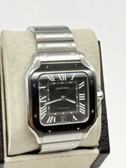 Cartier Santos Ref 4072 WSSA0037 Large Grey Dial Stainless Steel Box Paper