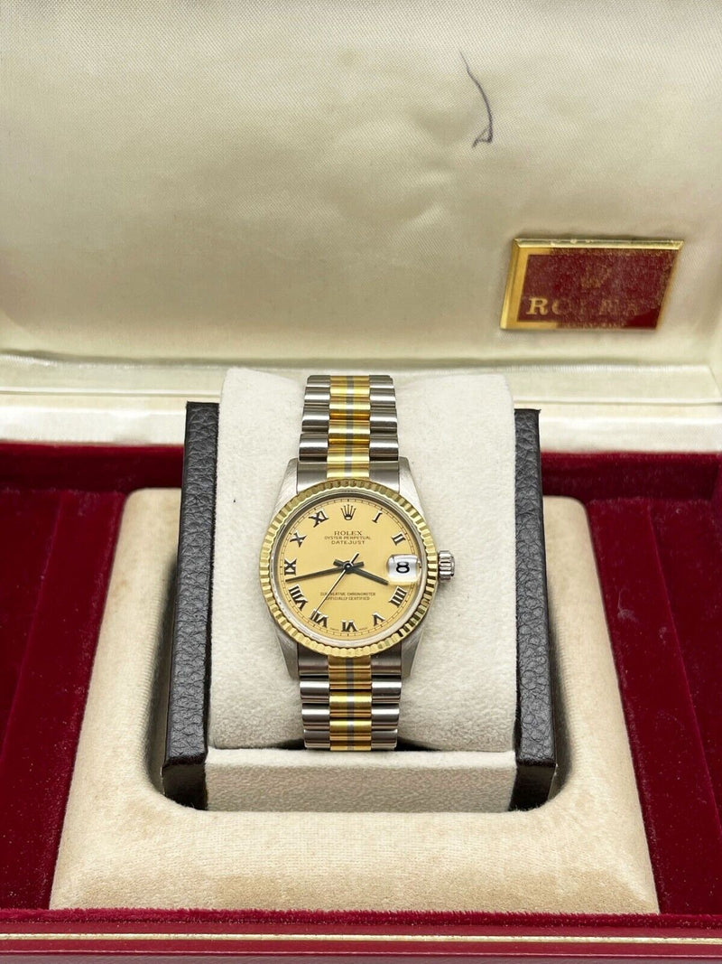 Rolex President Midsize Tridor 78279B 18K Yellow Rose White Gold 31mm