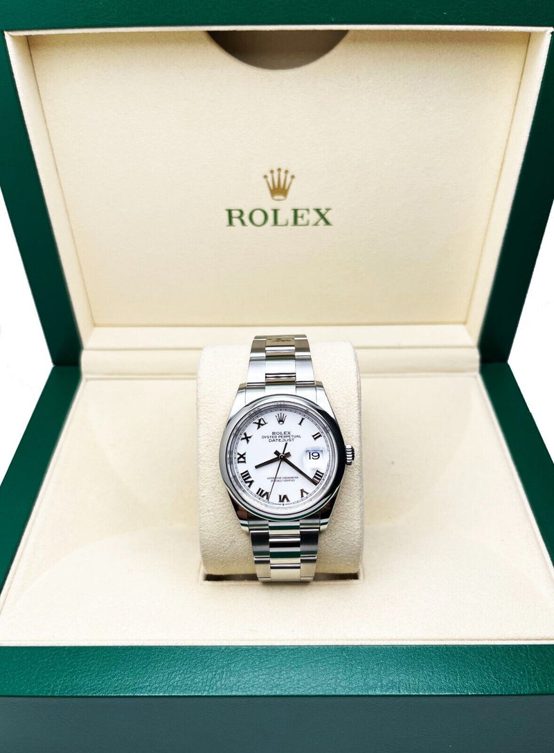 2022 Rolex 126200 Datejust White Dial Stainless Steel Box Paper