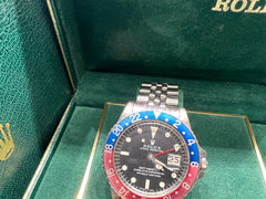 Vintage 1675 Rolex Pepsi GMT Master Long E Stainless Steel Jubilee All Original