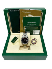 Rolex Datejust 116234 Black Roman Dial Stainless Steel Box Paper 2010