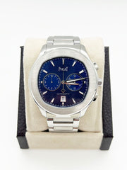 Piaget Polo G0A41006 Chronograph Blue Dial Stainless Steel Box