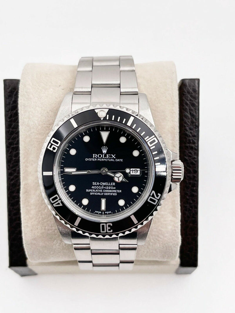 Rolex Sea Dweller 16660 Black Dial Stainless Steel Box Service Paper