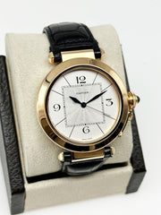 Cartier  2770 Pasha 18K Rose Gold Leather Strap 42mm